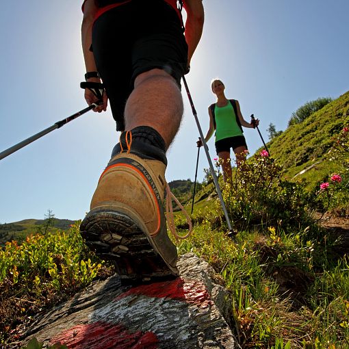 Aufstieg beim Wandern