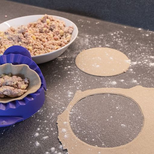 Fleischkrapfen füllen