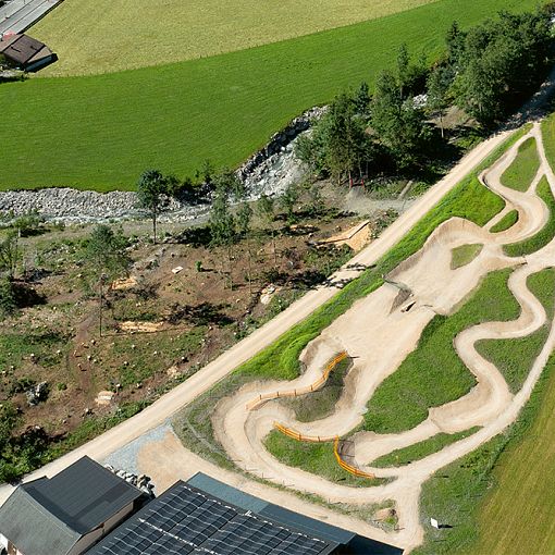 Flugaufnahme Bikepark Panorama