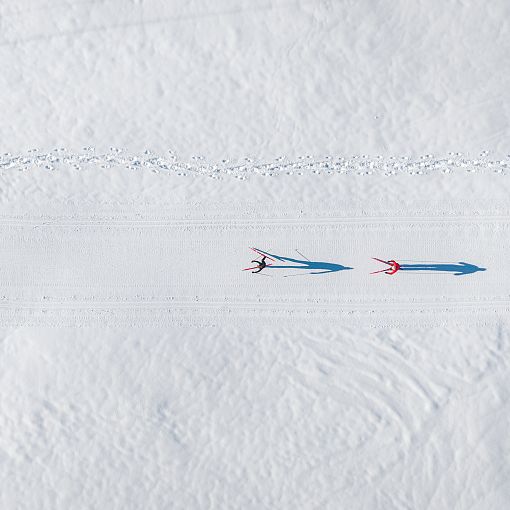 Langlaufen auf der Langlaufloipe (1)