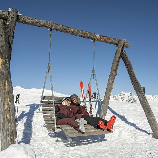 Skifahrer in der Schaukel (1)