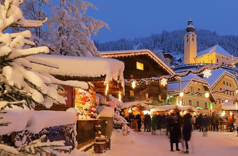 Salzburger Bergadvent bei Schneefall