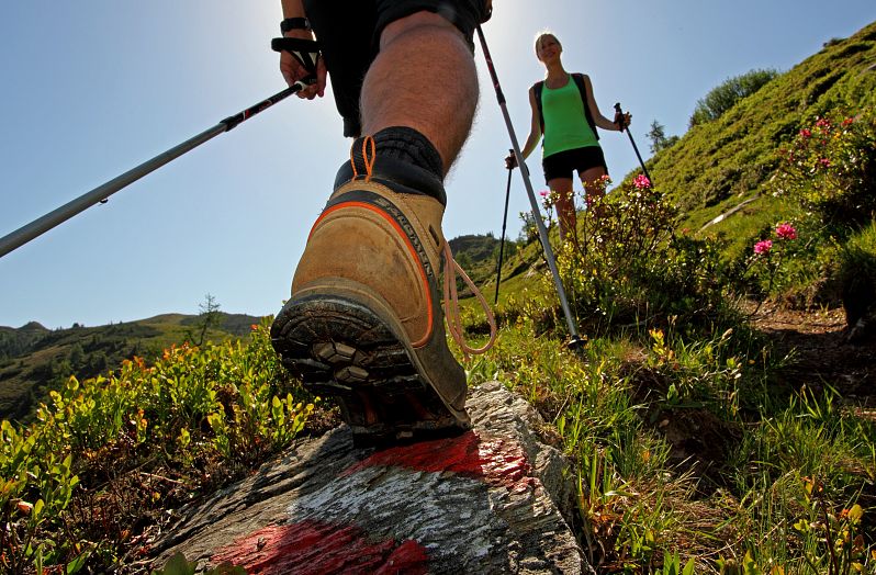 Aufstieg beim Wandern