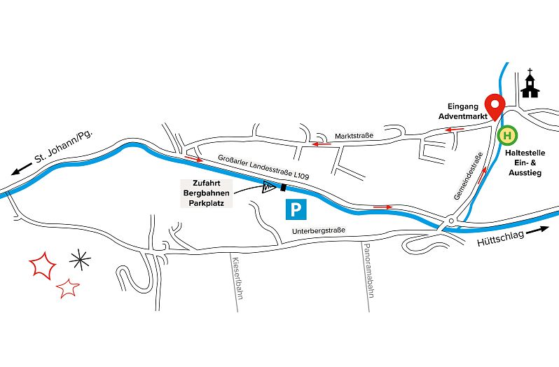 Plan Anfahrt für Busse
