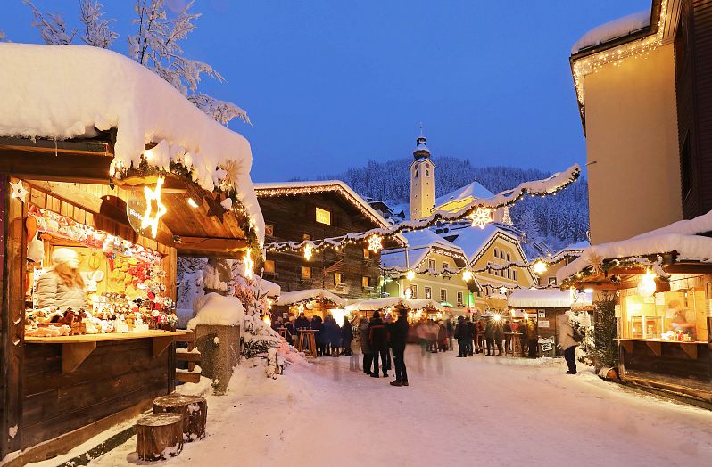Salzburger Bergadvent bei Schneefall
