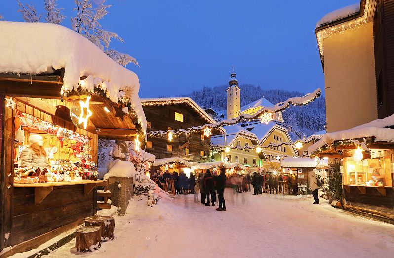 Salzburger Bergadvent bei Schneefall