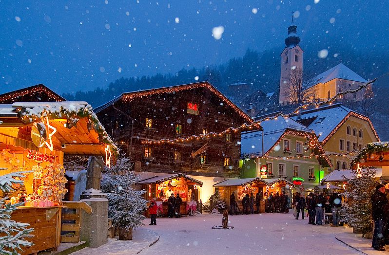 Salzburger Bergadvent bei Schneefall