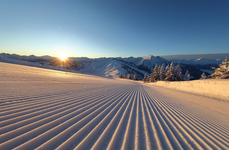 Skipiste Großarltal bei Sonnenaufgang (2)