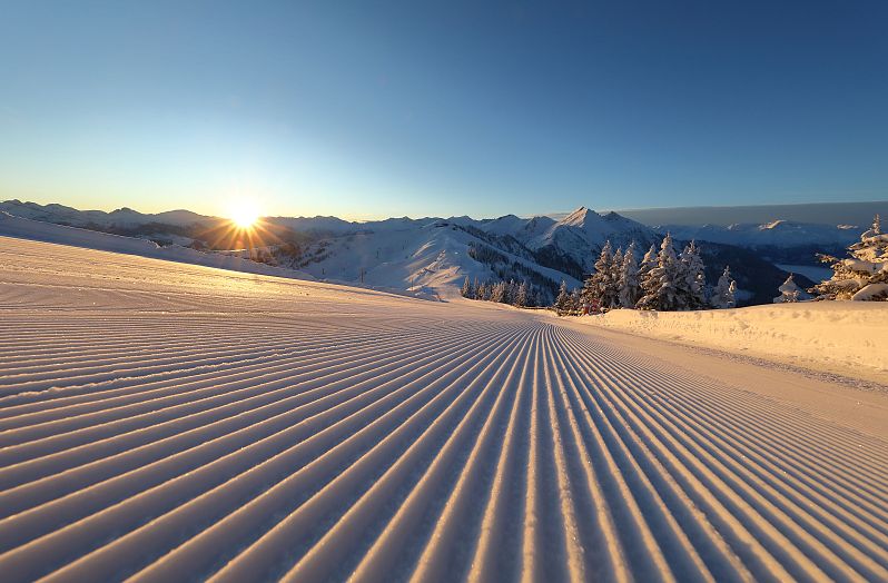 Skipiste Großarltal bei Sonnenaufgang (2)